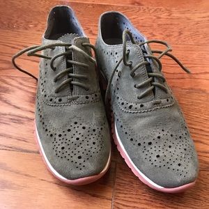 Cole Haan Zerogrand wing-tip oxfords.